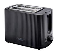Quest 2-Slice Grooved Toaster - Black, Black