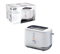 Quest 2 Slice Toaster 850W, Wide Slot Toaster with 7 Browning Settings | Auto-Centring, Reheat & Defrost Functions, Removable Crumb Tray, Cord Storage, Cool-Touch Body & Non-Slip Feet