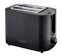 Quest 2 Slice Toasters/Modern Grooved Design / 7 Browning Levels/Reheat & Defrost/Crumb Tray & Cord Storage / 930W (Black)