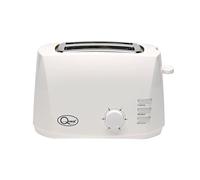 Quest 2 Slice Toasters with Extra Wide Slots / 6 Browning Levels/Reheat & Defrost/Crumb Tray & Cord Storage / 800W (White)