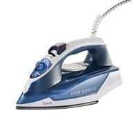 Quest 2200W Steam Iron with Steam Boost & Vertical Steam | Rapid Heat Up, Ready to Use in 40 Seconds | Variable Temperature | Non Stick Plate | Self Clean Function