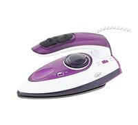 Quest 34030 1000W Travel Steam Iron/Collapsible Ergonomic Handle / 50ml Water Tank/Lightweight & Portable/Non-Stick Soleplate/Dual Voltage For Use At Home & Abroad