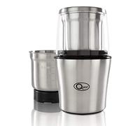 Quest 34170 Electric Wet and Dry Grinder / One Touch Operation / Coffee, Spices, Nuts, Fruit, Vegetables, Sauces, Salsa, Dips / 80g Capacity / 2 x Interchangeable Stainless Steel Blades