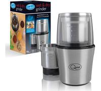Quest 34170 Electric Wet & Dry Grinder / Compact Stainless Steel Design / 80g Capacity / 200W / 20cm x 12cm x 12cm