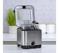 Quest 34250 1.5 Litre Stainless Steel Deep Fat Fryer / Easy Clean, 900W