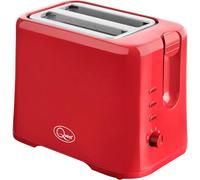 Quest 34299 2 Slice Toaster / Variable Browning Control / Reheat and Defrost / Crumb Tray and Cord Storage, Red, 870W