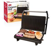 Quest 34340 Compact Twin Panini Press and Grill Floating Hinge, Stainless Steel