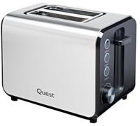 Quest 34579 Stainless Steel 2 Slice Toaster - Wide Slot, Variable Browning, Defr