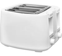 Quest 4 Slice White Toaster with Extra Wide Slots / 7 Browning Levels/Reheat & Defrost/Crumb Tray & Cord Storage/Bagels, Bread, Crumpets