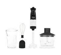 Quest 35099 3 in 1 Stick Blender, Food Processor & Chopper/Blend, Whisk & Crush Foods/Variable Speeds and Turbo Pulse/Black and Silver / 700W