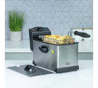 QUEST 35140 Deep Fryer - Black & Silver, Silver/Grey,Black