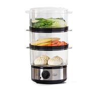 Quest 35220 3-Tier Electric Food Steamer With Removable Rice Bowl 6L Capacity & 60 Minute Timer