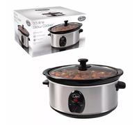 Quest 35270 Stainless Steel Slow Cooker | 3.5 L | Low Wattage Camping | 200 W