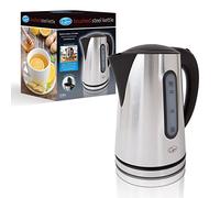 Quest 35340 Brushed Stainless Steel Cordless Jug Kettle, 1.7 Litre, 2200 W, 1.7 liters