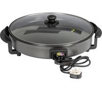 Quest 40cm Multi-Function Electric Cooker Pan with Lid/Adjustable Thermostatic Control/Non-Stick Aluminium Electric Frying Pan / 40 x 40cm Surface/Detachable Power Cable For Serving