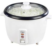 Quest 0.8 Litre Rice Cooker/Up To 4 Servings/Food Warmer Function/Non-Stick Inner Pot/Clear Viewing Lid/With Spoon & Measuring Cup / 350W (35530)