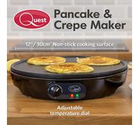 Quest Black Pancake Crepe and Flatbread Maker - Size: 34 x 9 x 33cm - Wilko
