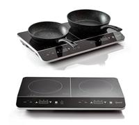 Quest 35840 Digital Double Induction Hob/Hot Plate, Heat & Timer Control