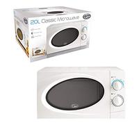 Quest 35850 20 Litre Classic Microwave / 700W Power / 30 Minute Manual Dial Timer/Reheat & Defrost Functions / 6 Power Levels/White Colour