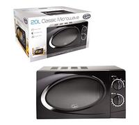 Quest 35860 20 Litre Classic Microwave / 700W Power / 30 Minute Manual Dial Timer / Reheat & Defrost Functions / 6 Power Levels / Black Colour