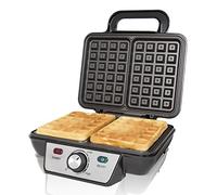 Quest 35950 Two Slice Deep Fill Waffle Maker/Non-Stick Hot Plates/Adjustable Temperature/Stainless Steel with Cool Touch Handle / 1000W