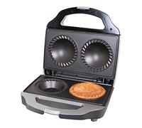 Quest 35970 Double Deep Fill Pie Maker/Features Built-In Crimping Edge & Separate Pastry Cutter/Makes Pies 9cm Diameter/Non-Stick Plates / 700W