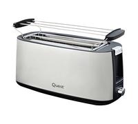Quest 4 Slice Toaster with Long Slots, Removable Warming Rack and Removable Crumb Tray, 7 Browning Levels, Reheat & Defrost, Stainless Steel Finish