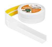 Quest 40 mm x 40 mm Flexible Self Adhesive PVC Finish Strip for Kitchen Bathroom - Flexible Waterproof Decorative Strip - 15 Metres, White