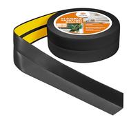 Quest 40 mm x 40 mm Flexible Self Adhesive PVC Finish Strip for Kitchen Bathroom - Flexible Waterproof Decorative Strip - 10 Metres, Black