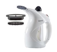 Quest 42140 800W Portable Garment & Fabric Steamer / Use on Clothes, Furniture, Bedding, Curtains & Carpets / Transparent 200ml Water Gauge / Auto Cut-Off