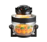 Quest 43850 Multi-Function Halogen Oven/Healthy Air Fryer / 17L Capacity with 5L Extender Ring / 60 Minute Timer/Self-Cleaning Function / 125-250°C Temperature Control