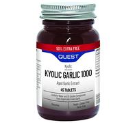 Quest - 45x Kyolic Garlic Tablets. High Strength 1000mg Odourless Aged Garlic Extract for Heart, Immune, Digestive & Cognitive Health. Daily Dietary Supplement. Vegan & Gluten-Free (Pack of 3)