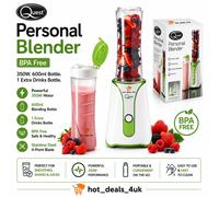Quest 34009 Personal Blender & Smoothie Maker / 2 600ml Portable Bottles / Green