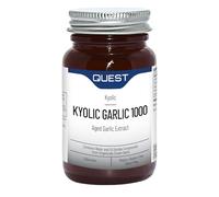 Quest - 60x Kyolic Garlic Tablets. High Strength 1000mg Odourless Aged Garlic Extract for Heart, Immune, Digestive & Cognitive Health. Daily Dietary Supplement. Vegan & Gluten-Free (Pack of 4)
