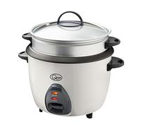 Quest 900W Rice Cooker & Steamer with Keep Warm Function, 2.2L/Non-Stick Inner Pot/Cooks Rice & Makes Healthy Steamed Vegetables/Includes Spatula & Measuring Cup, White