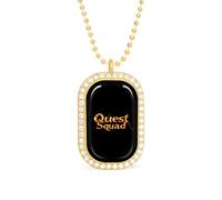 Quest And Squad Brilliant White Diamond Necklaces Dainty Pendant Necklace Trendy Metal Jewelry Gift for Women