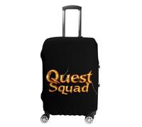 Quest and Squad Funny Suitcases Cover Travel Accessories Washable Suitcase Protector Fits 19-32 Inch S