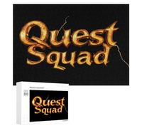 Quest And Squad Funny Wooden Puzzle with Storage Box Adults Jigsaw Puzzles Challenge for Family Game Birthday Gift