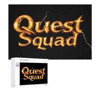 Quest And Squad Funny Wooden Puzzle with Storage Box Adults Jigsaw Puzzles Challenge for Family Game Birthday Gift