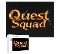 Quest And Squad Funny Wooden Puzzle with Storage Box Adults Jigsaw Puzzles Challenge for Family Game Birthday Gift