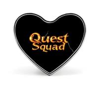 Quest And Squad Heart Metal Brooches 1 Inch Decorative Badges Exquisite Decorations Pins for Clothing