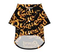 Quest And Squad Summer Hawaiian Dog Shirt Breathable Pet T-Shirts for Small Medium Large Dogs Cats