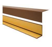 Quest Angle Trim 20 x 20 mm Self-Adhesive PVC - Brown, 200 cm | Edge guard, 20 x 20 mm, no-drill self-adhesive fitting, protects furniture, shelves & cabinets, indoor use