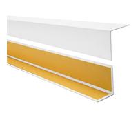 Quest Angle Trim 35 x 18 mm Self-Adhesive PVC - White, 150 cm | Edge guard, 35 x 18 mm, no-drill self-adhesive fitting, protects furniture, shelves & cabinets, indoor use