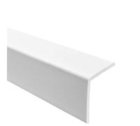 Quest Angle Trim PVC 35 x 35 mm No Adhesive Tape - White, 200 cm | Tough angle profile and corner guard for furniture, shelves & table edges, resists knocks and scratches, easy fit