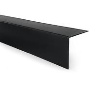 Quest Angle Trim PVC 40 x 40 mm No Drilling - Black, 100 cm | Angle profile & corner guard for wall edges and external corners, hallway, office & furniture, tough PVC, glue fit