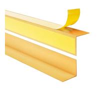 Quest Angle Trim Rigid PVC 20 x 20 mm Self-Adhesive - Gold, 100 cm | Rigid corner trim, protects internal edges from knocks & wear, use as skirting or wall trim, no-drill fitting