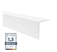 Quest Angle Trim Rigid PVC 20 x 20 mm - White, 100 cm | Decorative angle profile shields wall edges & external corners, home & office, impact-proof, no drilling, cuttable