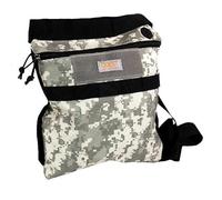 Quest Camo Finds Pouch for Metal Detecting - Durable, Adjustable Waist Bag with Deep Zippered Compartment and Tool Attachment