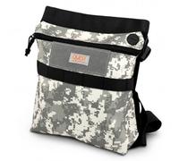 Quest Camo Finds Pouch Metal Detecting - Durable, Adjustable Waist Bag Deep Zippered Compartment and Tool Attachment